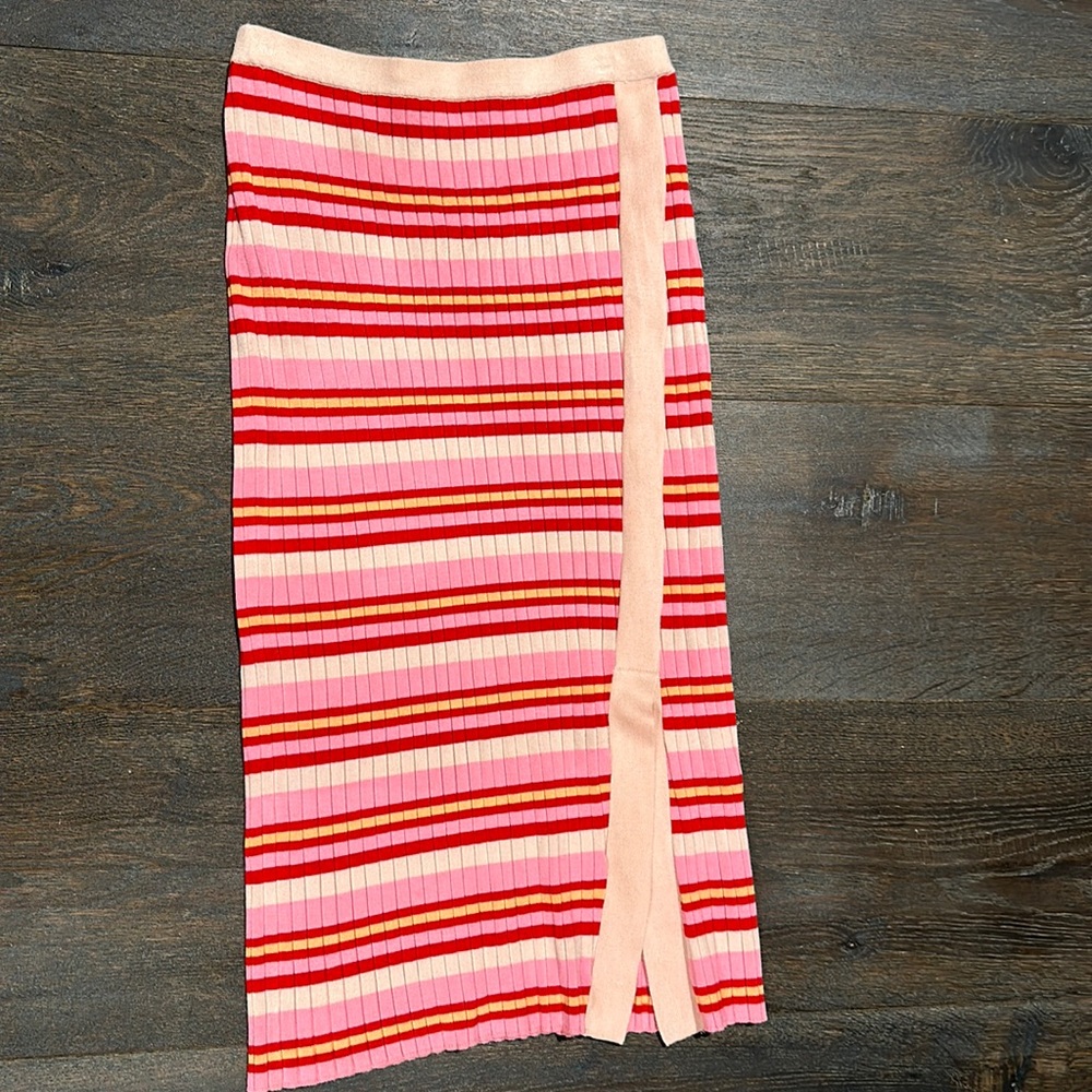 525 America midi striped skirt